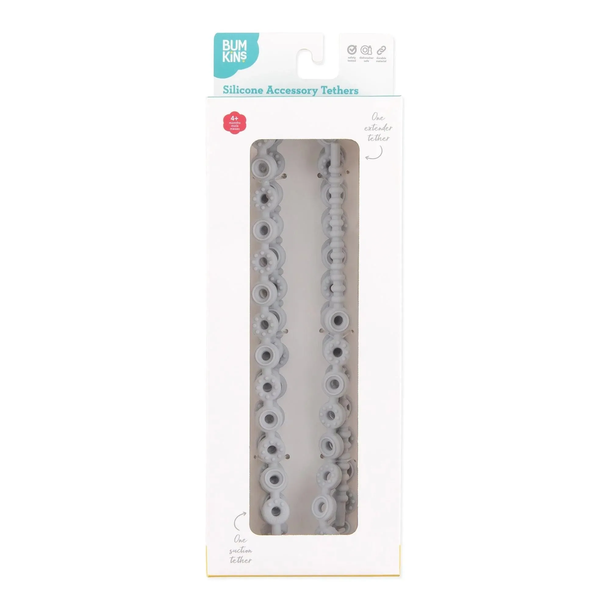 Silicone Accessory Tether 2-Pack: Gray