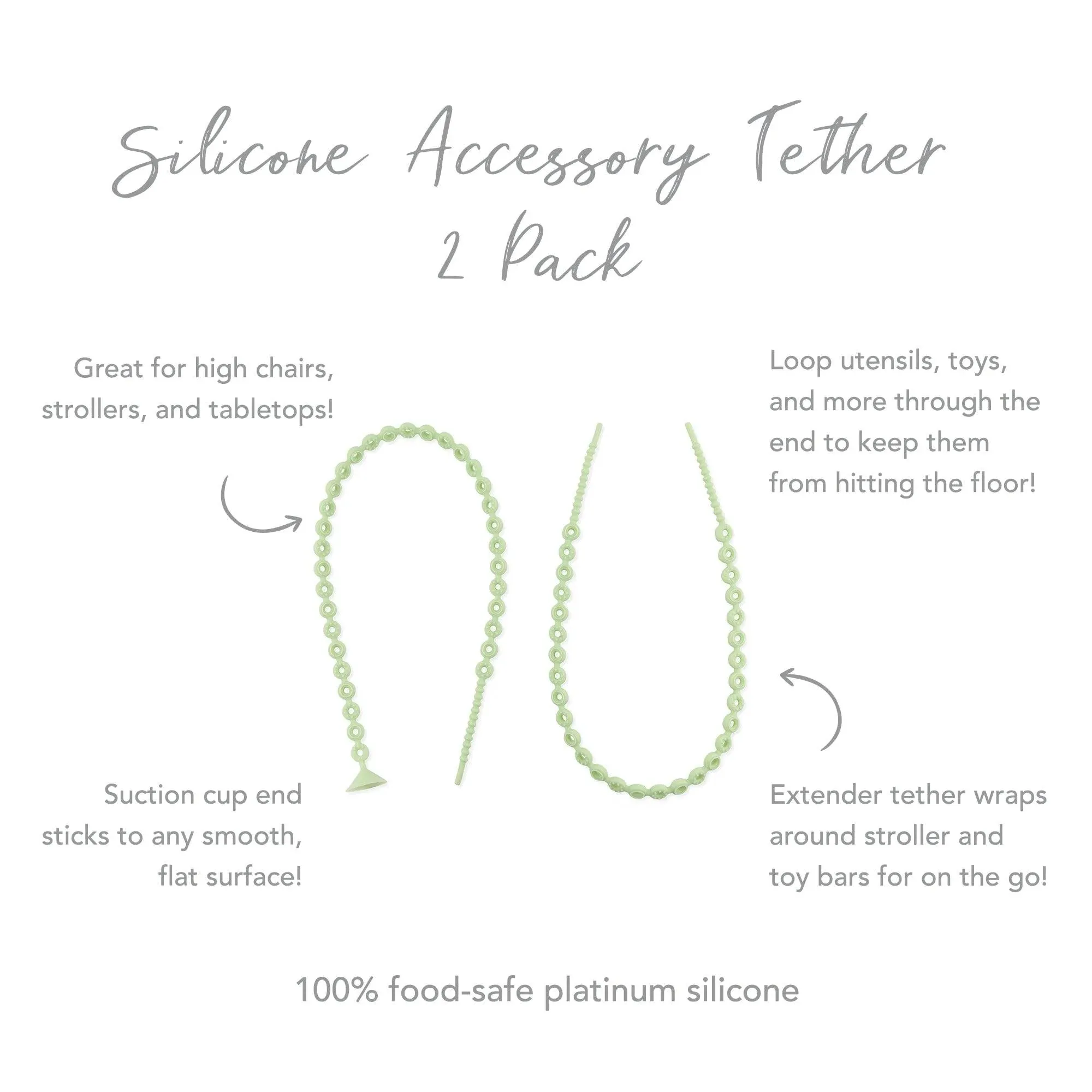 Silicone Accessory Tether 2-Pack: Sage