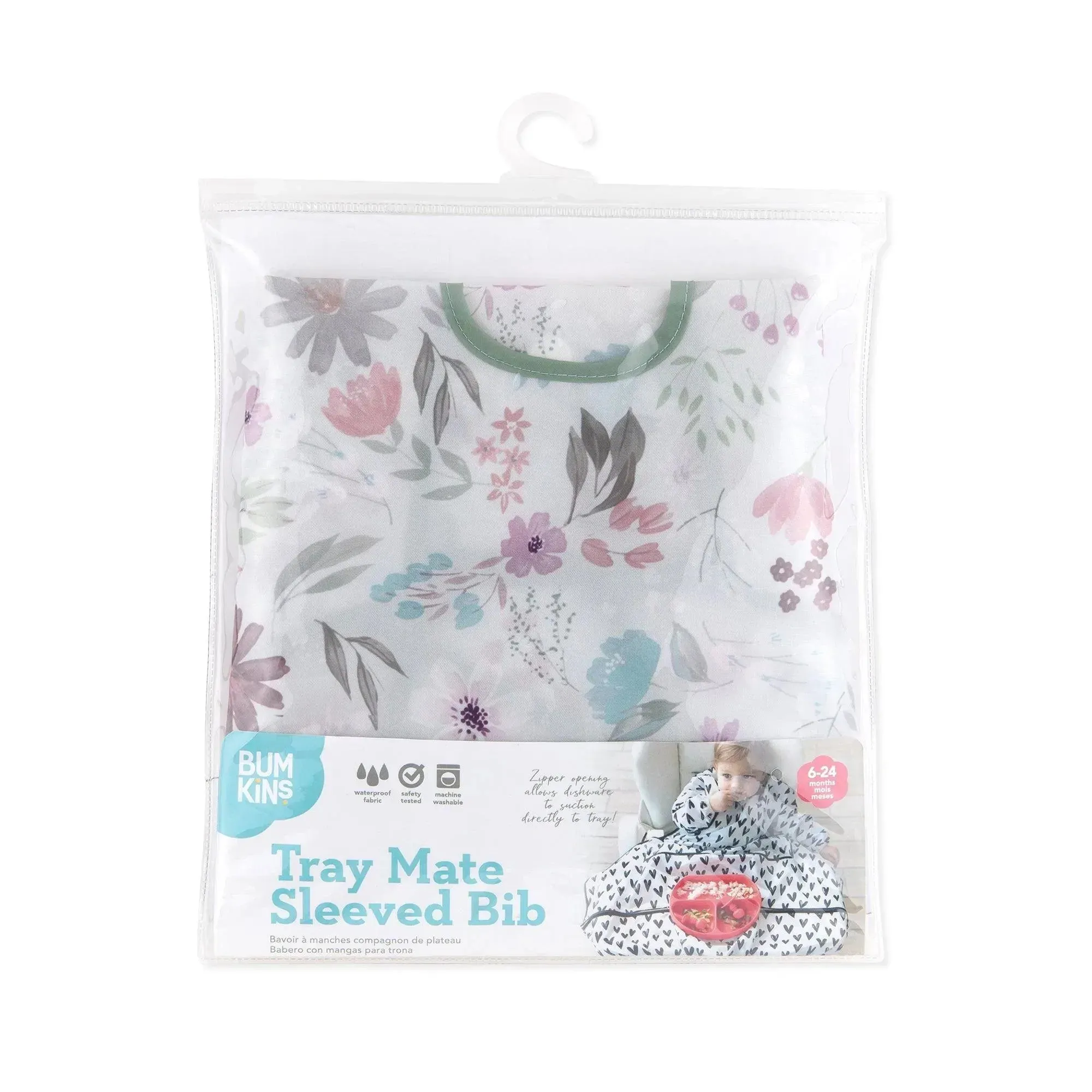 Tray Mate Sleeved Bib: Floral