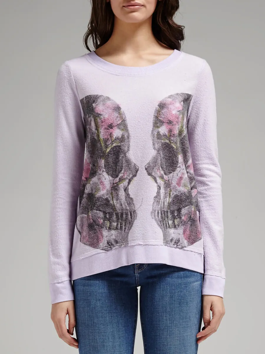 Twin Skulls Crew Neck Sweatshirt