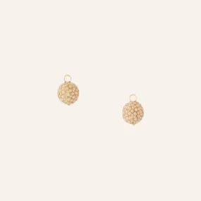 Victoire White Coffee Stingray 10mm Earring Drops