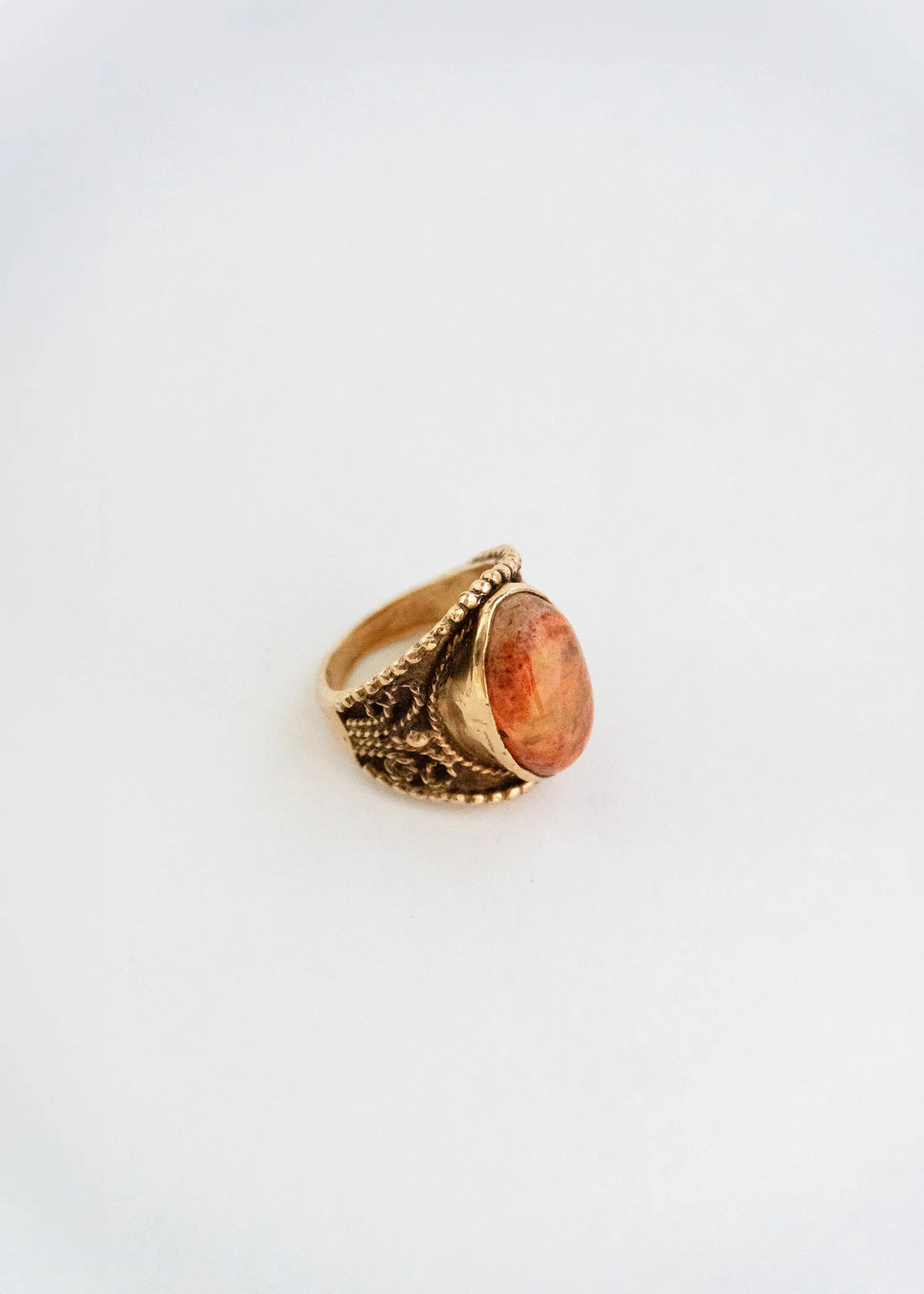 Vintage Pink Fire Ring