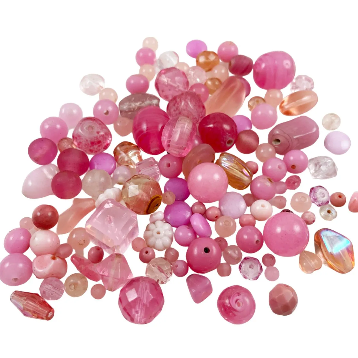 Vintage Pink Glass Bead Mix