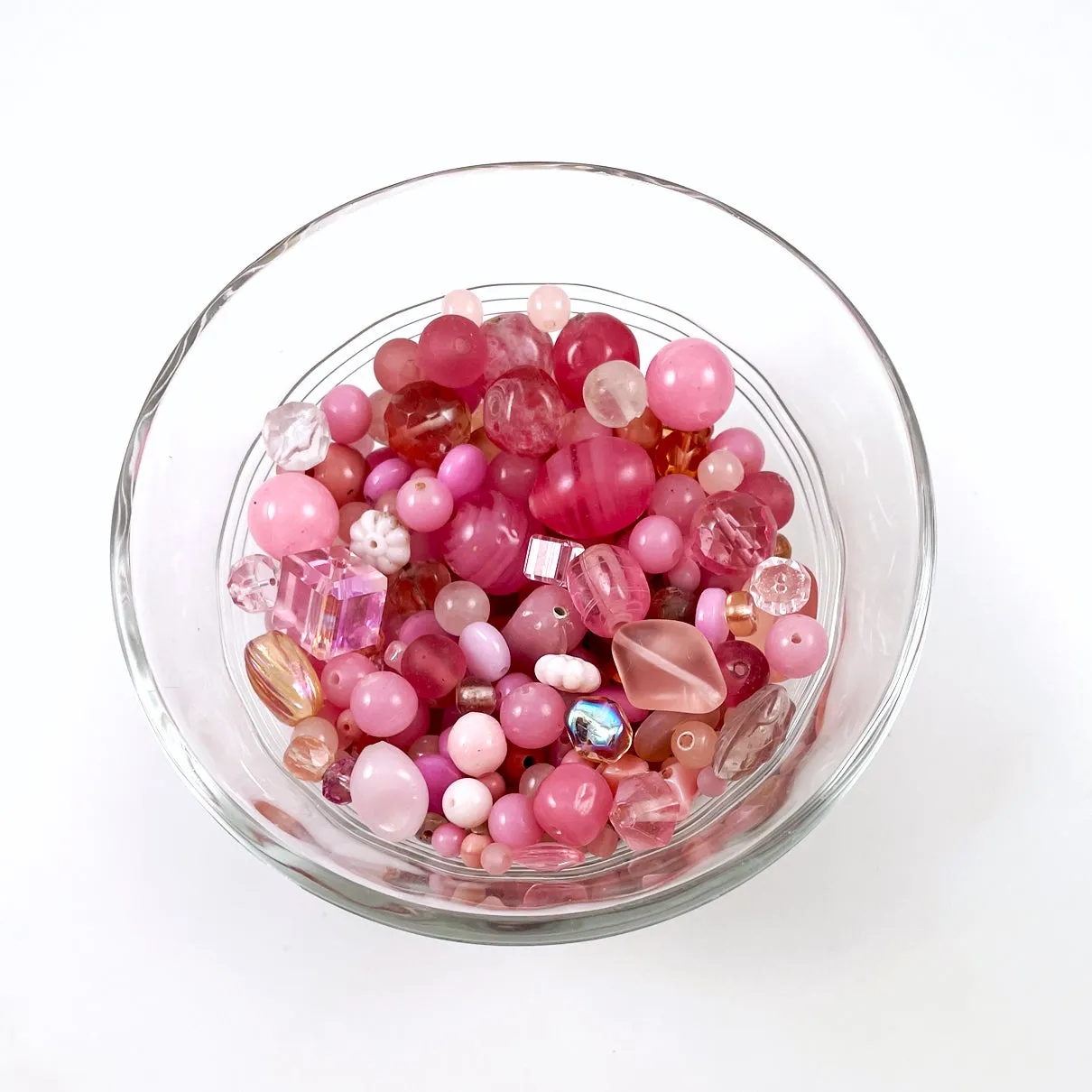 Vintage Pink Glass Bead Mix