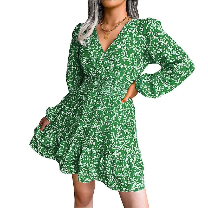 Women summer dress 2022 spring and summer women's clothing sexy floral chiffon dress for women