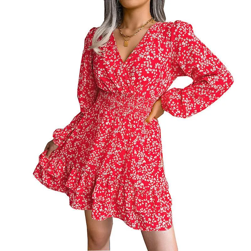 Women summer dress 2022 spring and summer women's clothing sexy floral chiffon dress for women