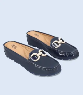 Women's Navy Comfort Mules