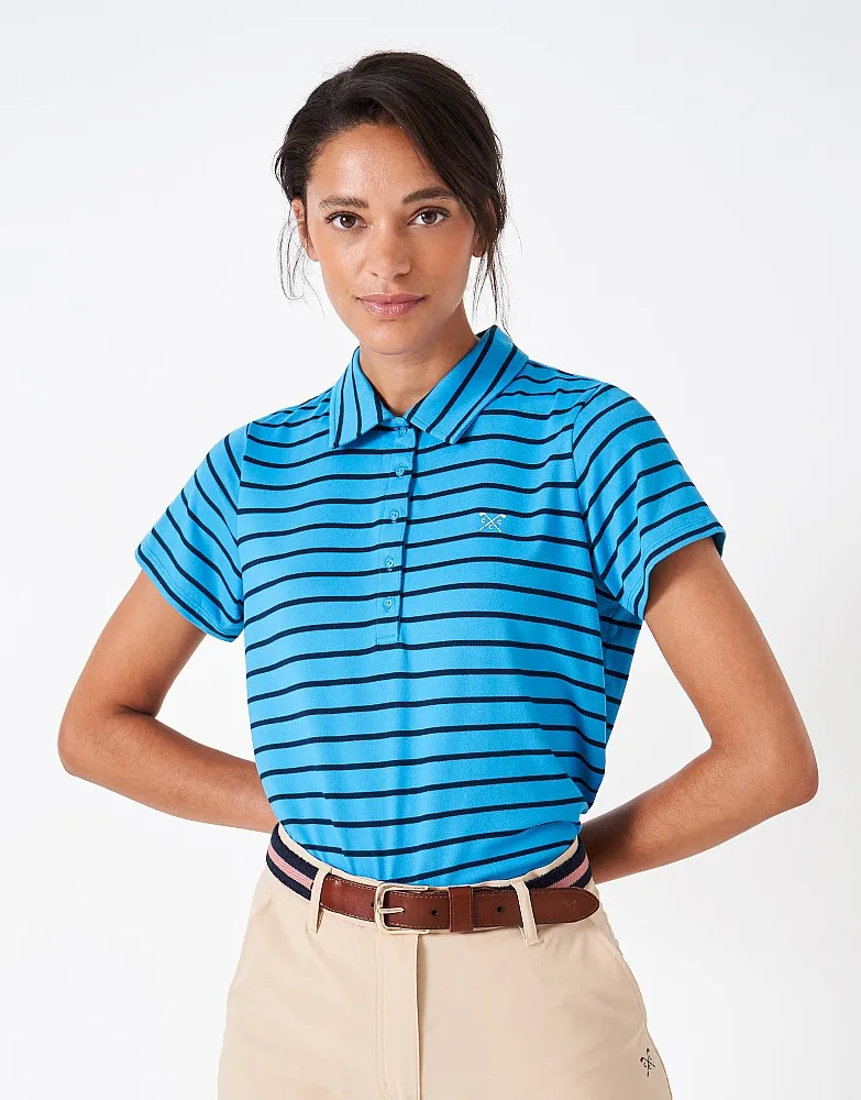 Women's Yarn Dyed Stripe Golf Polo Shirt from Crew Clothing Company