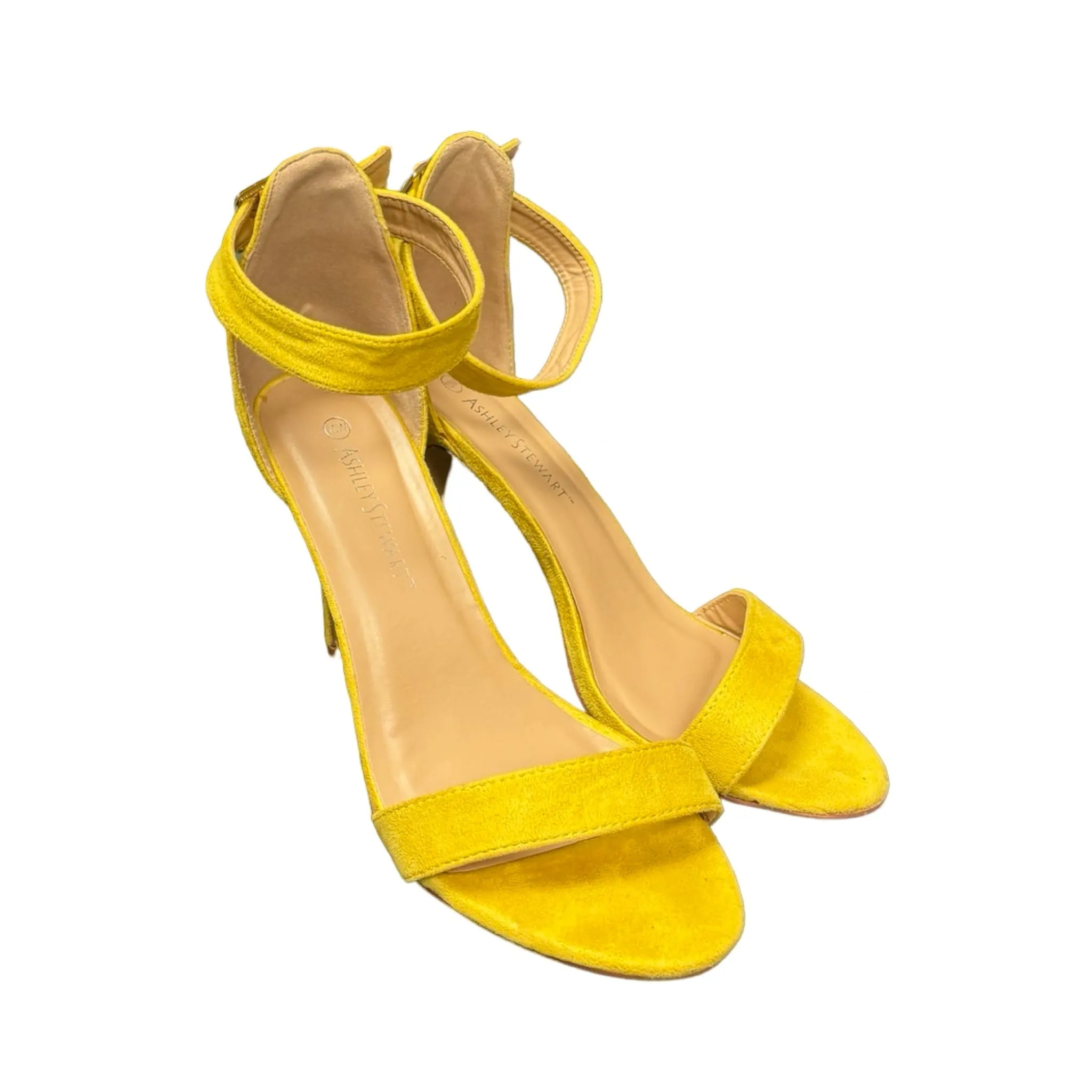 Yellow Shoes Heels Stiletto Ashley Stewart, Size 10.5