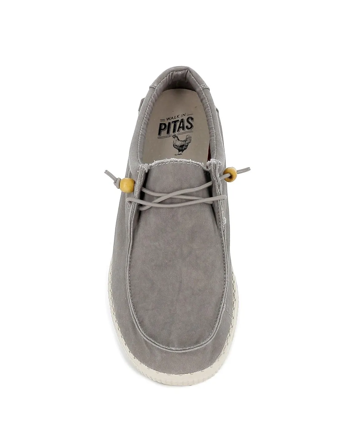 Zapatilla tipo mocasín hombre canvas verano gris Walking Pitas